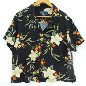 Vintage Island Traders Men's Multicolor Floral Button Down Hawaiian Shirt Sz XL